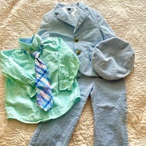 Janie and Jack EUC boys 24m/ 2t Easter pinstripe suit